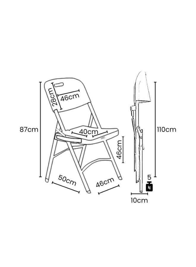 صن بوت كوميرس عبوة من قطعتين من الكراسي القابلة للطي - اللون الأزرق السماوي - Image 4